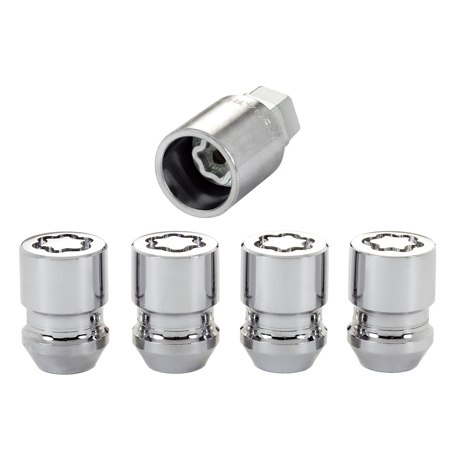 Picture of McGard 24157 Chrome Cone Seat Wheel Locks Set