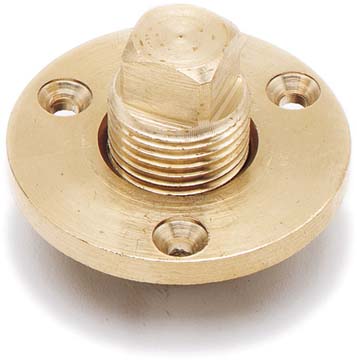 SeaSense 50032272 Garboard Drain Plug Brass 1/2 NPT