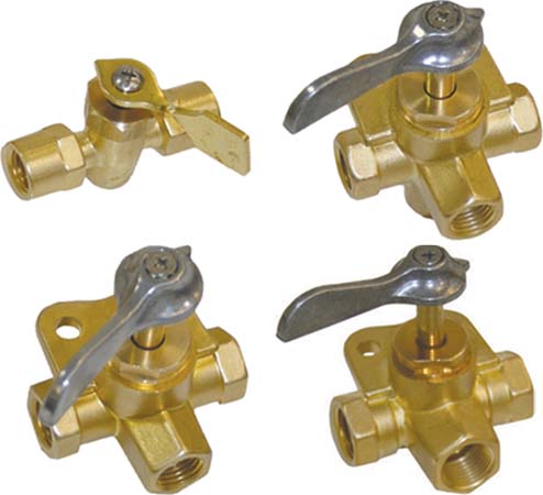 SeaSense 50052449 Brass Fuel Shut Off Valve 3/8" NPT Female 3-Way