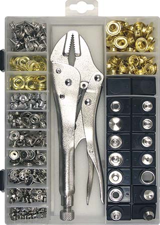 SeaSense 50048263 Canvas Fastener Kit 450 Pieces with Vise Grip Pliers