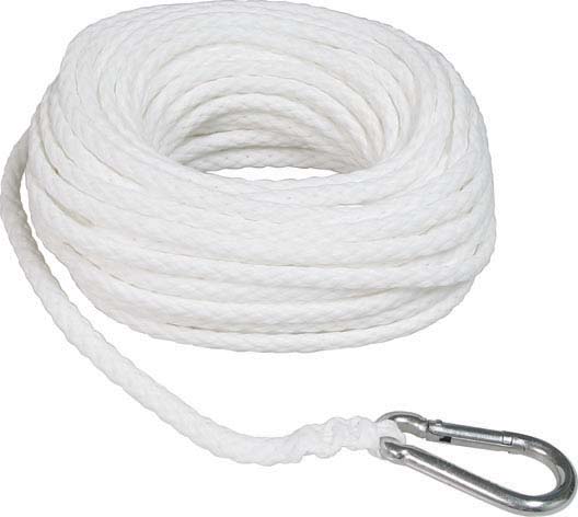 SeaSense 50013047 Anchor Line 3/8" x 100' Hollow Braid Polypropylene - White