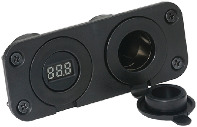 Attwood Marine 14263-6 12V Dual USB Adapter with Voltmeter