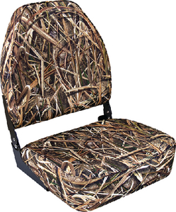 Wise Seating 8WD617PLS-728 High-Back Fold-Down Boat Seat Mossy Oak Shadowgrass Blades Camo