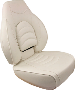 Springfield Marine 10416061 Fish Pro High Back Boat Seat White