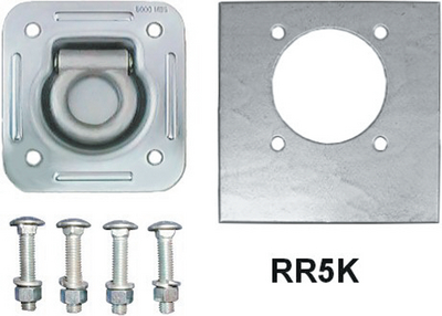 Brophy Prod RR5K Recessed D-Ring Tie-Down Kit with Backing Plate - 5000 lb
