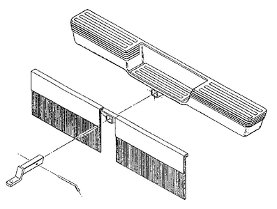 Industrial Brush Co 3009796 Receiver Hitch Mount Splash Stop Brush Shield 16 Inch