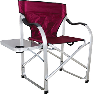 Ming's Mark SL1215-BURGUNDY Heavy-Duty Director's Chair with Side Table Burgundy