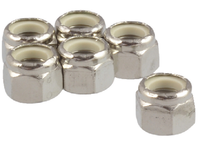 Teleflex HF6008 SeaStar 1/2" NF Nylon Lock Brass Nuts 6-Pack
