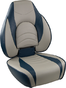 Springfield Marine 10416311 Fish Pro High Back Boat Seat Blue/Gray