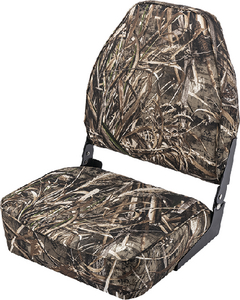 Wise Seating 8WD617PLS733 High-Back Fold-Down Boat Seat Realtree Max-5 Camo