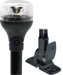 Attwood Marine 5558-P12A7 LightArmor Fold-Down All-Around Navigation Light 12 Inch Black