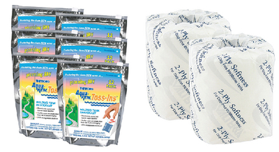 Fultyme RV 4013 RV Rental Bathroom Starter Pack with 2 Toilet Tissue Rolls and Tank Deodorant