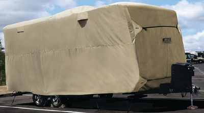 Adco Products 74839 Storage Lot Cover for Travel Trailer RV 15'1"-18' Tan