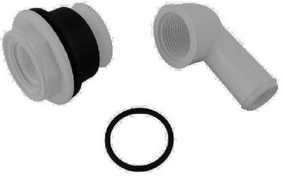 Johnson Pumps 814724601 Intake Elbow Assembly with Gasket and Nut for Marine Toilets