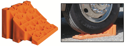 Tri-Lynx 00018-2PK Stop 'N Chock RV Wheel Chocks 2-Pack Orange
