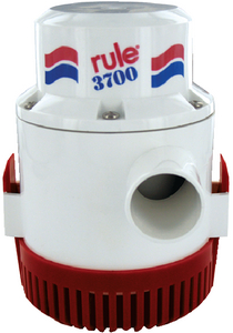 Rule Industries 14A6UL 3700 GPH Non-Automatic Bilge Pump 12V UL Listed