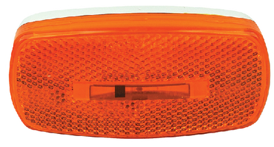 Fultyme RV 1102 LED Marker Clearance Light Yellow Lens White Base