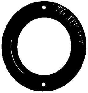 Detmar 10155 3-Inch Tiller Rope Grommet - Black