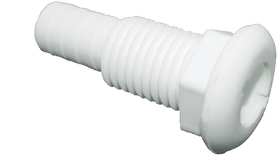 T-H Marine TH1202DP Straight Thru-Hull Fitting for Marine Hose - White