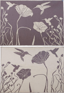 Ming's Mark HM8117 Reversible Patio Mat 8x11 Hummingbird Brown/Beige