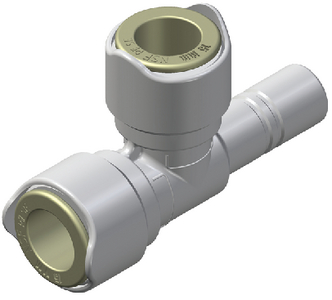 Whale Water Systems WX1521B Stem Tee 15mm Quick Connect Plumbing Fitting