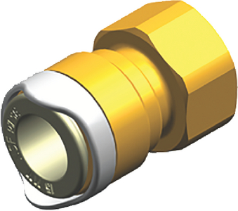 Whale Water Systems WX1533B Brass Quick Connect Adapter 1/2" Female to 15mm