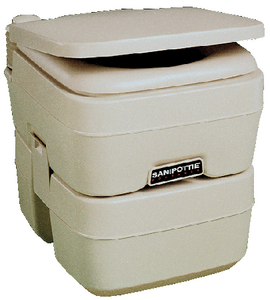 Sealand 9108554394 Dometic 5.0 Gallon SaniPottie 965MSD Portable Toilet with MSD Fittings