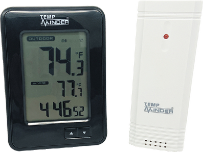 Minder Research TM22259VP Wireless Thermometer with Remote Sensor and Clock