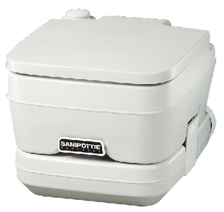 Sealand 9108554393 Dometic 2.5 Gallon SaniPottie 964MSD Portable Marine Toilet with MSD Fittings