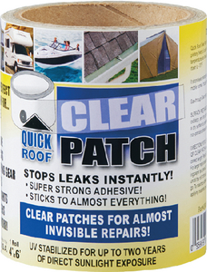 Co-Fair QRCP420 Self-Adhesive Clear Roof Patch Tape 4" x 20'