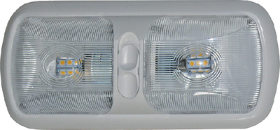 Valterra DG71251VP Eurostyle Double Dome Light 12V Incandescent RV Interior Lighting
