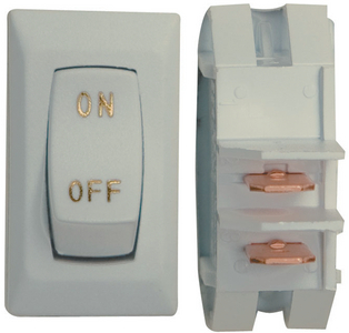 Diamond Group DG110UGPB White/Gold Labeled On/Off Switch 3-Pack