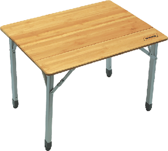 Camco 51895 Bamboo Folding Table with Adjustable Aluminum Legs