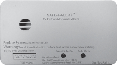 Mti Industries SA340WT Carbon Monoxide Alarm with Sealed Lithium Battery for RV