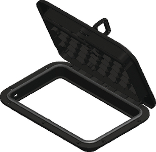 Sea-Dog Line 3365253 Triple Lock Rectangular Marine Hatch 10" X 14" Black