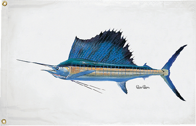 TAYLOR 1949 Carey Chen Sailfish Tournament Flag 24x36