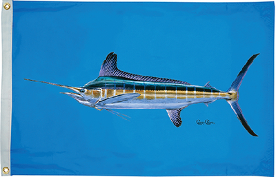 TAYLOR 1923 White Marlin Flag by Carey Chen 16x24