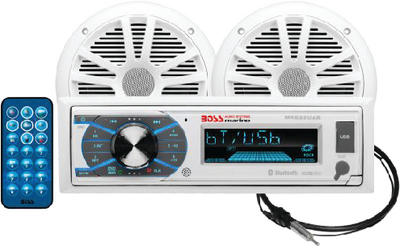Boss Audio Systems MCK632WB.6 Marine Stereo Package with Bluetooth Receiver and 6.5" Speakers