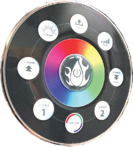 T-H Marine LED-RGBCONT-4R-DP RGB LED Light Controller with Chrome Bezel