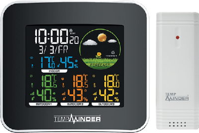 Minder Research TM22292VP Tempminder Color 4-Zone Weather Station