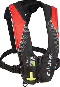 Full Throttle 13220010000420 Onyx A/M-24 All-Clear Automatic/Manual Inflatable Life Jacket Red