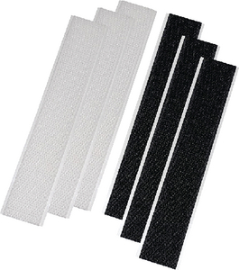 AP 006204 Hook and Loop Strips 3 Black 3 White Adhesive Backed RV Marine