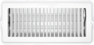 RV Designer H876 Metal Floor Register with Damper, White