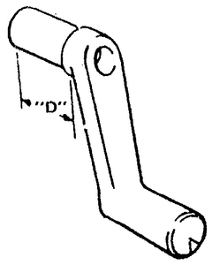 Strybuc Industries 838PBLK Plastic 1" Window Operator Handle with Screw