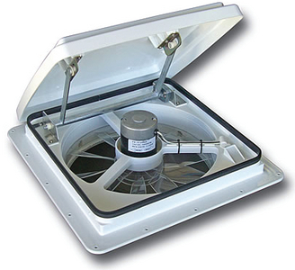 Rv Products-Airxcel (maxx Air Vent) 0004002K Maxxfan Plus White 4-Speed RV Roof Vent Fan