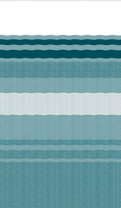 Powerwinch JU148C00 One-Piece RV Awning Fabric 13'2" White with Dune Stripes