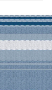 Carefree JU188E00 RV Awning Replacement Fabric 18' Ocean Blue Dune Stripe