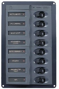 BEP Marine 901V 8-Way Vertical DC Circuit Breaker Panel
