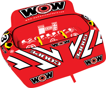 Wow Sports 211080 The Coupe 3 Cockpit Towable Tube, 1-3 Riders