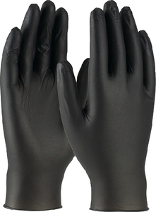 Boss Gloves 2920L Disposable Nitrile Gloves Large Black 100 Count
